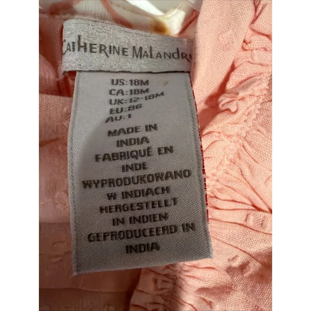 Catherine Malandrino Baby Girl Size 18mo 2pc Outfit Set Tunic Top & Leggings